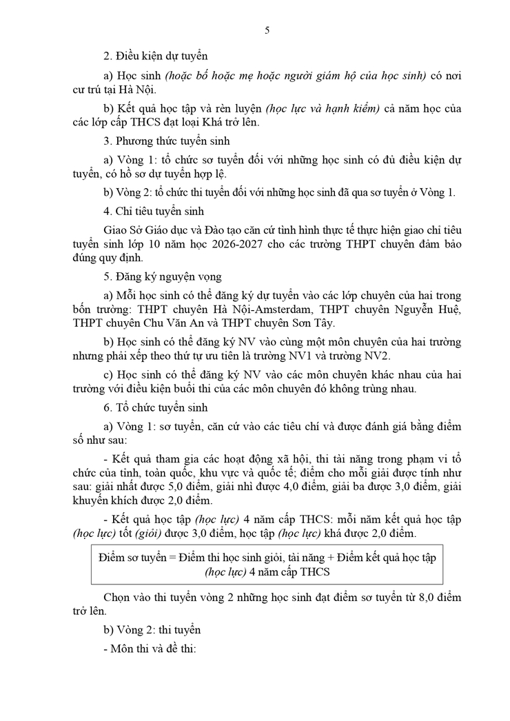 Kế hoạch tuyển sinh vào THPT năm học 2026-2027- Ảnh 5.