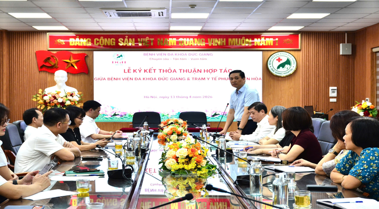 Ký kết hợp tác chuyên môn giữa Trạm Y tế phường Yên Hòa với bệnh viện đa khoa Đức Giang- Ảnh 2.