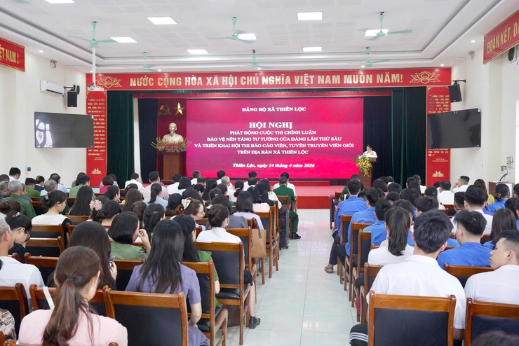 Thiên Lộc phát động Cuộc thi chính luận bảo vệ nền tảng tư tưởng của Đảng lần thứ Sáu và triển khai Hội thi Báo cáo viên, tuyên truyền viên giỏi năm 2026- Ảnh 1.