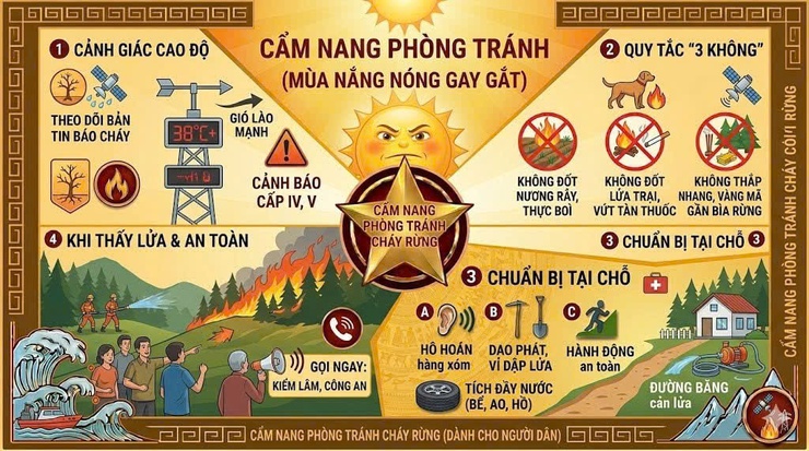 Chủ động phòng cháy, chữa cháy rừng trong điều kiện thời tiết nắng nóng gay gắt- Ảnh 1.
