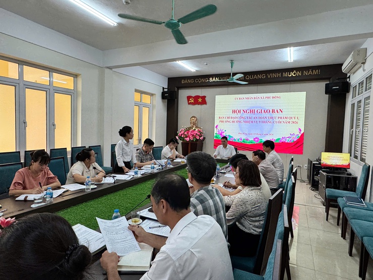UBND xã tổ chức hội nghị giao ban Ban chỉ đạo công tác an toàn thực phẩm quý 1; phương hướng, nhiệm vụ 9 tháng cuối năm 2026- Ảnh 2.