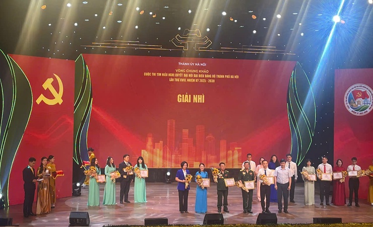 Phường Xuân Đỉnh cùng đội Hoa Sen đạt giải Nhì Chung khảo cuộc thi tìm hiểu Nghị quyết Đại hội Đảng bộ Thành phố Hà Nội- Ảnh 5.