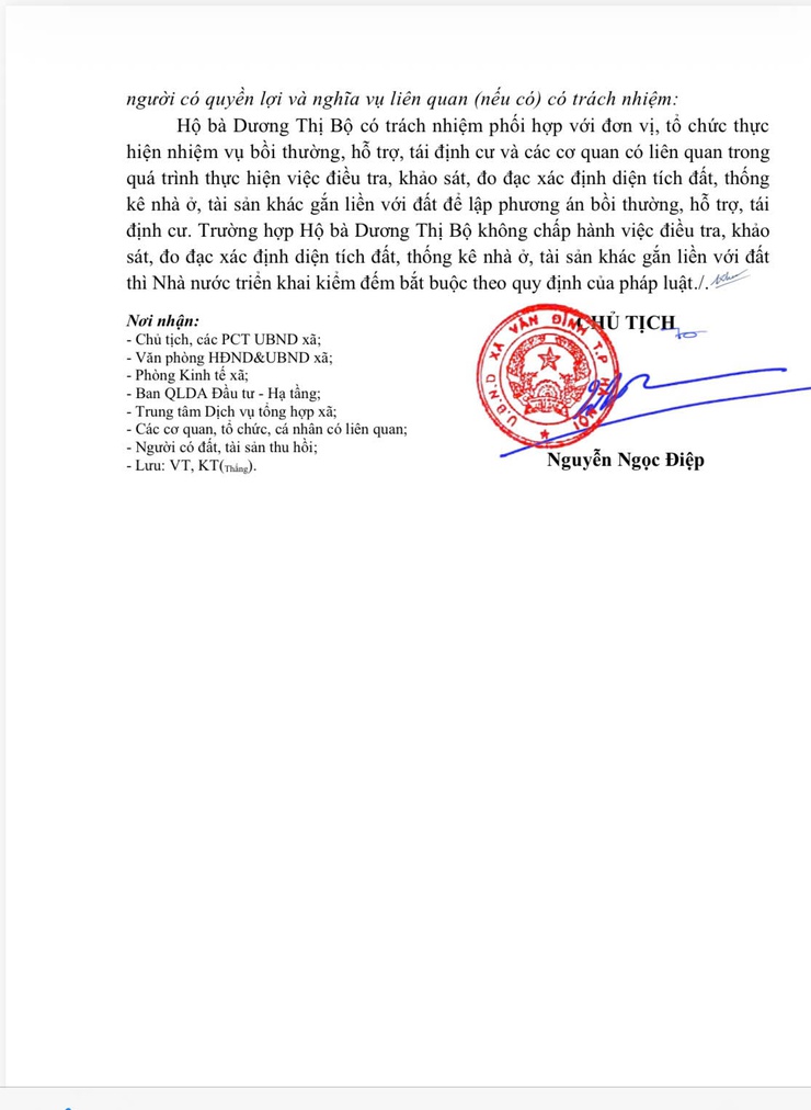 Thông báo thu hồi đất để thực hiện dự án: Xây dựng HTKT khu 1 - Trung tâm thương mại dịch vụ đất ở mới thị trấn Vân Đình, huyện Ứng Hoà, thành phố Hà Nội- Ảnh 4.