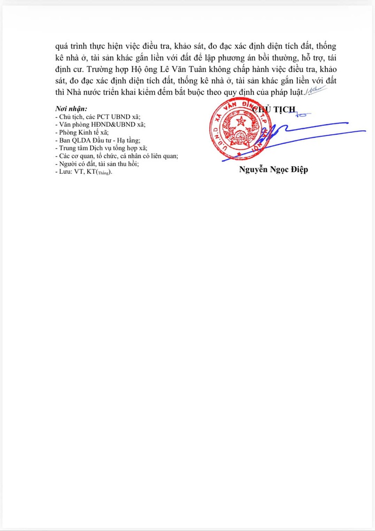 Thông báo thu hồi đất để thực hiện dự án: Xây dựng HTKT khu 1 - Trung tâm thương mại dịch vụ đất ở mới thị trấn Vân Đình, huyện Ứng Hoà, thành phố Hà Nội- Ảnh 4.