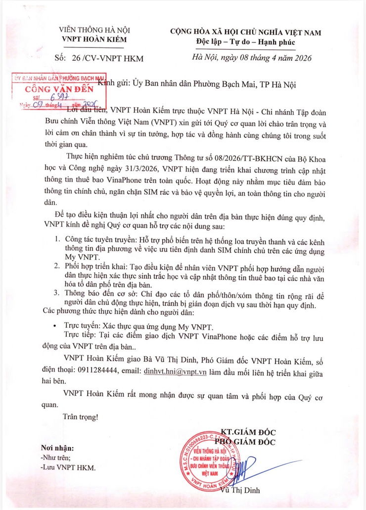 Công văn tuyên truyền VNPT Hoàn Kiếm- Ảnh 1.