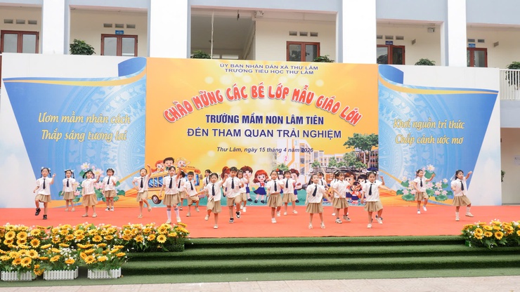 TRƯỜNG TIỂU HỌC THƯ LÂM TỔ CHỨC CHƯƠNG TRÌNH CHÀO MỪNG CÁC BÉ LỚP MẪU GIÁO LỚN TRƯỜNG MẦM NON LÂM TIÊN ĐẾN THAM QUAN, TRẢI NGHIỆM- Ảnh 12.