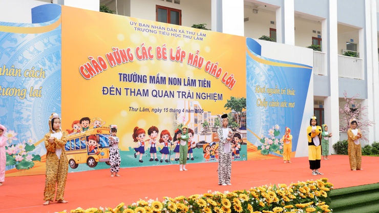 TRƯỜNG TIỂU HỌC THƯ LÂM TỔ CHỨC CHƯƠNG TRÌNH CHÀO MỪNG CÁC BÉ LỚP MẪU GIÁO LỚN TRƯỜNG MẦM NON LÂM TIÊN ĐẾN THAM QUAN, TRẢI NGHIỆM- Ảnh 14.
