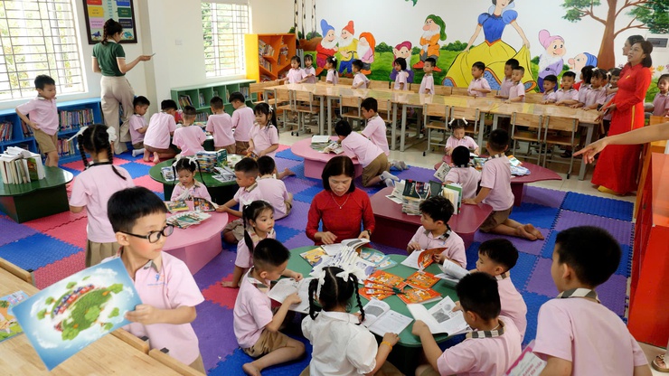 TRƯỜNG TIỂU HỌC THƯ LÂM TỔ CHỨC CHƯƠNG TRÌNH CHÀO MỪNG CÁC BÉ LỚP MẪU GIÁO LỚN TRƯỜNG MẦM NON LÂM TIÊN ĐẾN THAM QUAN, TRẢI NGHIỆM- Ảnh 22.