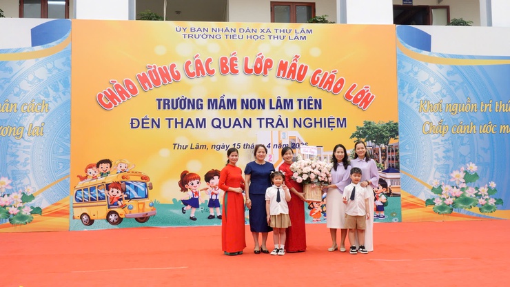 TRƯỜNG TIỂU HỌC THƯ LÂM TỔ CHỨC CHƯƠNG TRÌNH CHÀO MỪNG CÁC BÉ LỚP MẪU GIÁO LỚN TRƯỜNG MẦM NON LÂM TIÊN ĐẾN THAM QUAN, TRẢI NGHIỆM- Ảnh 2.