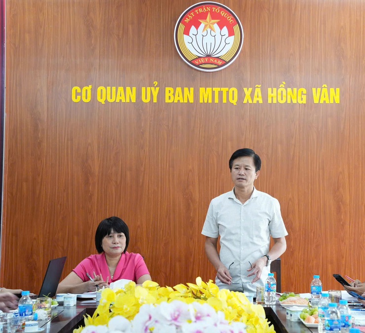 Thường trực Đảng ủy xã Hồng Vân tổ chức làm việc với MTTQ và các tổ chức Chính trị - Xã hội- Ảnh 8.