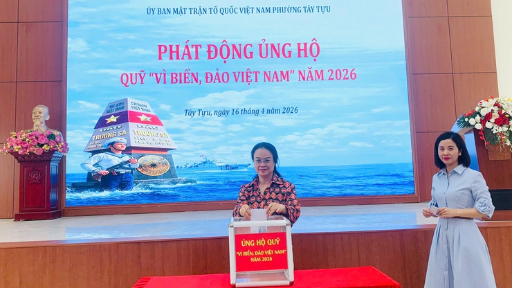 Ủy ban MTTQ Việt Nam phường Tây Tựu phát động ủng hộ Quỹ “Vì biển, đảo Việt Nam” năm 2026 - Ảnh 2.