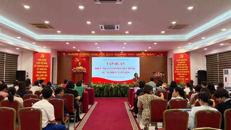 Phường Phúc Lợi hướng dẫn kê khai phiếu điều tra cơ sở hành chính sự nghiệp năm 2026- Ảnh 1.