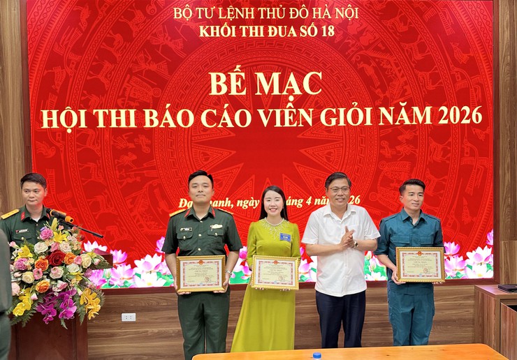 Hội thi Báo cáo viên giỏi năm 2026 Khối thi đua số 18 - Bộ tư lệnh Thủ đô Hà Nội.- Ảnh 10.