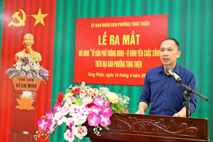 Phường Tùng Thiện ra mắt mô hình “Tổ dân phố thông minh – Vì bình yên cuộc sống”- Ảnh 2.