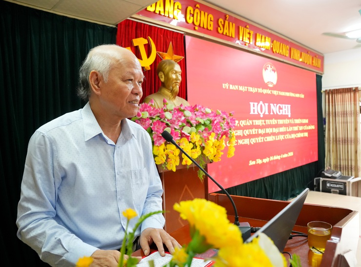 SƠN TÂY TỔ CHỨC HỘI NGHỊ HỌC TẬP, QUÁN TRIỆT, TUYÊN TRUYỀN VÀ TRIỂN KHAI THỰC HIỆN NGHỊ QUYẾT ĐẠI HỘI ĐẠI BIỂU TOÀN QUỐC LẦN THỨ XIV CỦA ĐẢNG.- Ảnh 3.