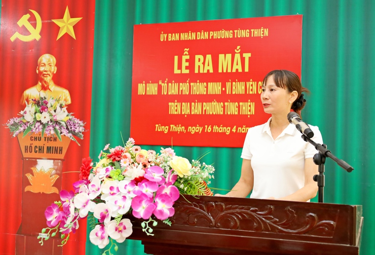 Phường Tùng Thiện ra mắt mô hình “Tổ dân phố thông minh – Vì bình yên cuộc sống”- Ảnh 4.