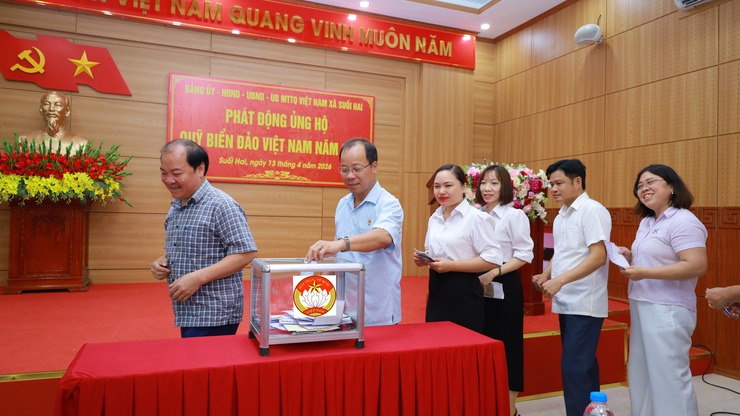 Xã Suối Hai phát động ủng hộ Quỹ “Vì biển, đảo Việt Nam” năm 2026- Ảnh 3.