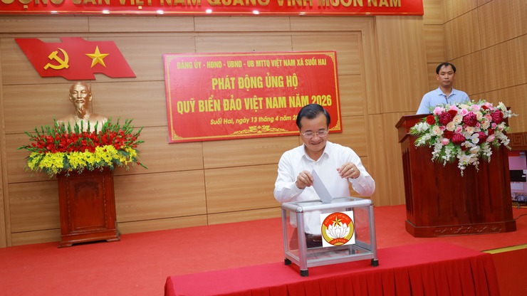 Xã Suối Hai phát động ủng hộ Quỹ “Vì biển, đảo Việt Nam” năm 2026- Ảnh 2.