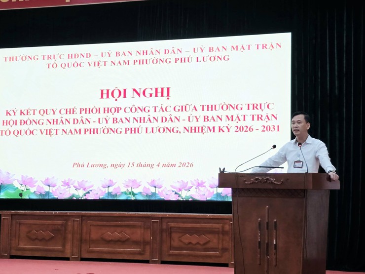 Phường Phú Lương tổ chức ký kết quy chế phối hợp công tác giữa Thường trực HĐND-UBND-UB MTTQ VN phường, nhiệm kỳ 2026 - 2031- Ảnh 3.