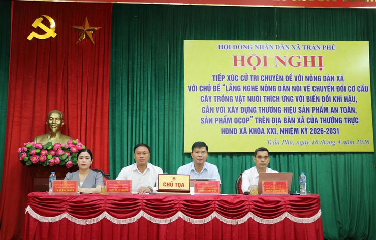 Thường trực HĐND xã Trần Phú tổ chức hội nghị tiếp xúc cử tri chuyên đề với hội viên nông dân- Ảnh 1.