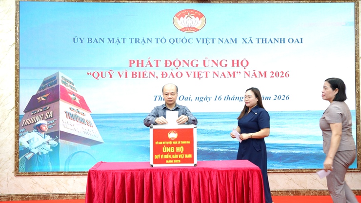 Thanh Oai phát động ủng hộ Quỹ "Vì biển, đảo Việt Nam" năm 2026- Ảnh 9.
