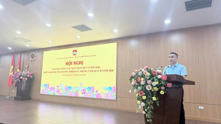 ỦY BAN MTTQ VIỆT NAM PHƯỜNG CẦU GIẤY TỔ CHỨC HỘI NGHỊ GIAO BAN CÔNG TÁC MẶT TRẬN QUÝ I, TRIỂN KHAI NHIỆM VỤ TRỌNG TÂM QUÝ II NĂM 2026- Ảnh 2.