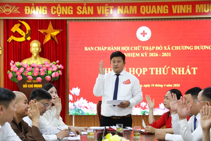 Đại hội Hội Chữ thập đỏ xã Chương Dương lần thứ I: Lan tỏa giá trị nhân ái, hướng tới phát triển bền vững- Ảnh 3.