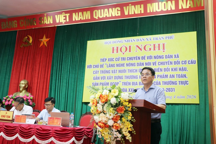 Thường trực HĐND xã Trần Phú tổ chức hội nghị tiếp xúc cử tri chuyên đề với hội viên nông dân- Ảnh 2.
