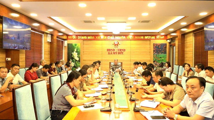 Xã Mỹ Đức nghiên cứu triển khai mô hình khu giết mổ tập trung, mô hình chợ dân sinh, bếp ăn tập thể bảo đảm ATTP- Ảnh 1.