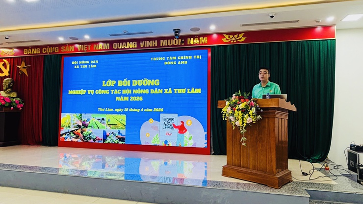 Hội Nông dân xã Thư Lâm tổ chức bồi dưỡng nghiệp vụ công tác Hội và phong trào nông dân năm 2026; kỹ năng tuyên truyền vận động trong công tác giải phóng mặt bằng- Ảnh 1.