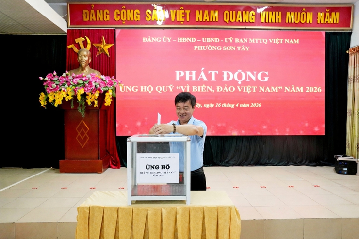 SƠN TÂY PHÁT ĐỘNG ỦNG HỘ QUỸ "VÌ BIỂN, ĐẢO VIỆT NAM" NĂM 2026- Ảnh 1.