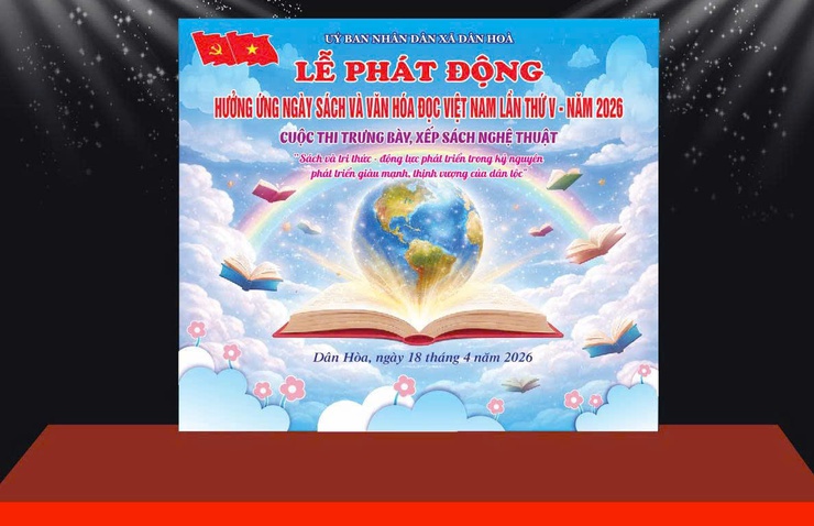 UBND XÃ DÂN HÒA SẼ TỔ CHỨC LỄ PHÁT ĐỘNG VÀ CUỘC THI TRƯNG BÀY XẾP SÁCH NGHỆ THUẬT HƯỞNG ỨNG NGÀY SÁCH VÀ VĂN HÓA ĐỌC VIỆT NAM LẦN THỨ 5 - NĂM 2026.  SÁCH – TRI THỨC – SÁNG TẠO – LAN TỎA- Ảnh 1.