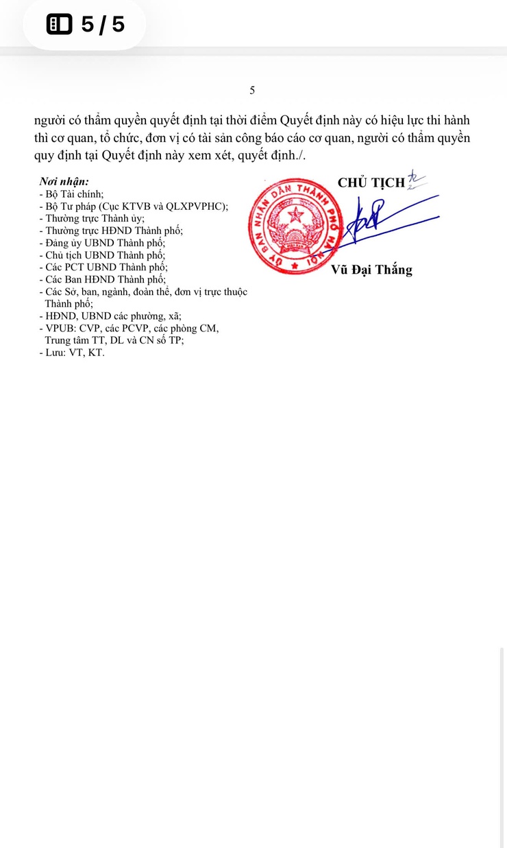 Quyết định Phân cấp một số thẩm quyền quyết định xác lập quyền sở hữu toàn dân về tài sản; phê duyệt phương án xử lý tài sản được xác lập quyền sở hữu toàn dân thuộc phạm vi quản lý của thành phố Hà Nội- Ảnh 5.