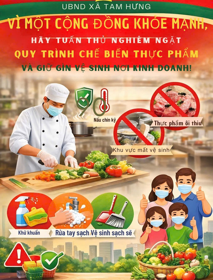 Tam Hưng triển khai "Tháng hành động vì an toàn thực phẩm" năm 2026: Quyết liệt, đồng bộ, hướng tới cộng đồng an toàn, văn minh- Ảnh 1.