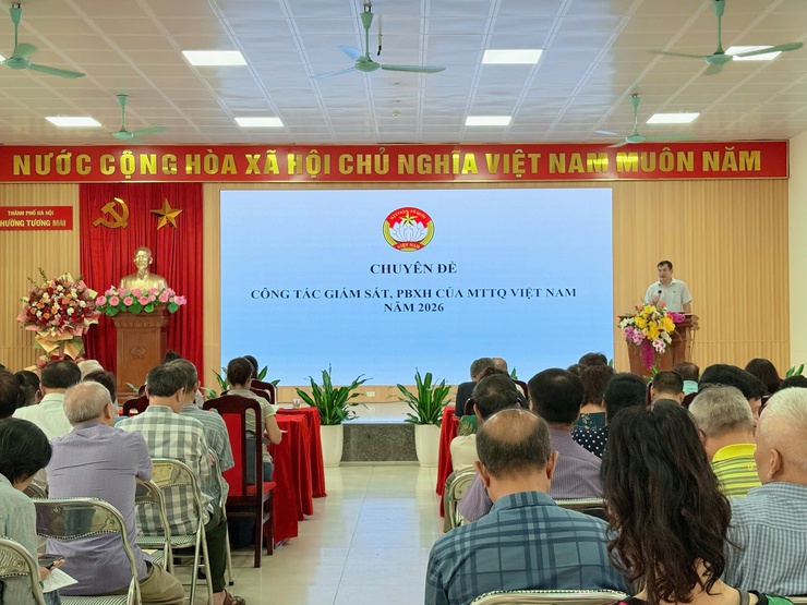 Ủy ban Măt trận Tổ quốc phường Tương Mai tổ chức Hội nghị  tập huấn công tác giám sát và phản biện xã hội, góp ý xây dựng Đảng, xây dựng chính quyền, công tác thanh tra Nhân dân, giám sát đầu tư cộng đồng năm 2026

- Ảnh 4.