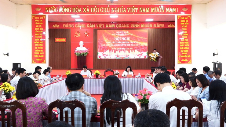 Đẩy mạnh công tác tuyên truyền, vận động thực hiện Dự án khu đô thị thể thao Olympic- Ảnh 1.