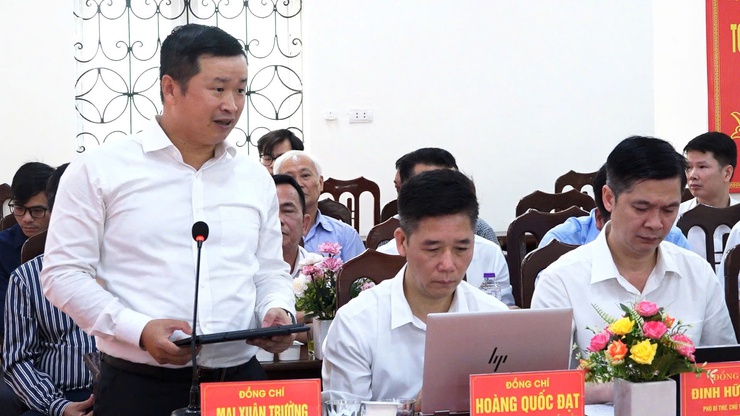 Ban Tuyên giáo và Dân vận Thành ủy tổ chức hội nghị làm việc với Thường vụ Đảng ủy xã Dân Hòa và 10 xã có diện tích đất thuộc Dự án Khu đô thị Thể thao Olympic.- Ảnh 4.