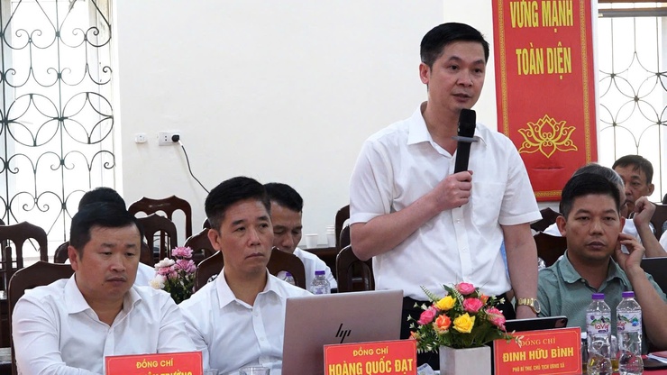 Ban Tuyên giáo và Dân vận Thành ủy tổ chức hội nghị làm việc với Thường vụ Đảng ủy xã Dân Hòa và 10 xã có diện tích đất thuộc Dự án Khu đô thị Thể thao Olympic.- Ảnh 8.