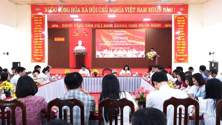 Ban Tuyên giáo và Dân vận Thành ủy tổ chức hội nghị làm việc với Thường vụ Đảng ủy xã Dân Hòa và 10 xã có diện tích đất thuộc Dự án Khu đô thị Thể thao Olympic.- Ảnh 14.