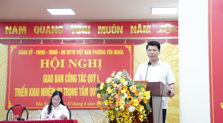 Phường Yên Nghĩa giao ban công tác quý I, triển khai nhiệm vụ trọng tâm quý II năm 2026- Ảnh 5.