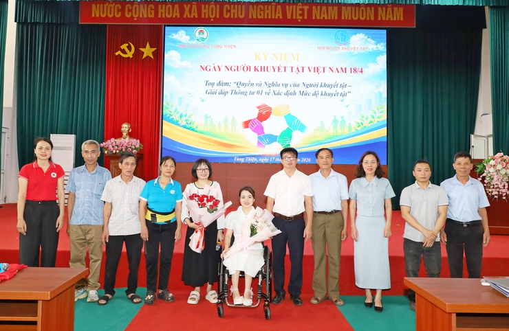 Hội Người khuyết tật phường Tùng Thiện tổ chức chương trình tọa đàm với chủ đề Quyền và nghĩa vụ của người khuyết tật- Ảnh 1.
