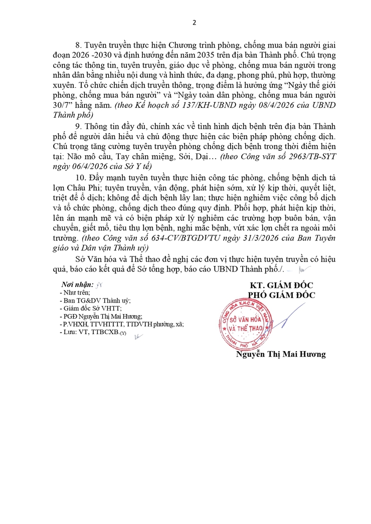 Công văn số 2049/SVHTT-TTBCXB ngày 13/04/2026 về việc triển khai tuyên truyền nội dung thông tin cơ sở Tuần 15- Ảnh 2.