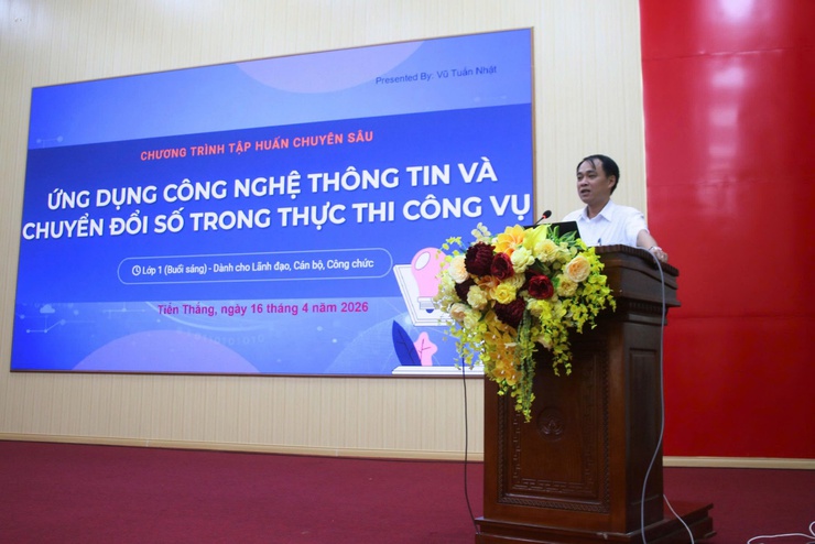 Xã Tiến Thắng tổ chức tập huấn chuyển đổi số và triển khai phong trào Bình dân học vụ số năm 2026- Ảnh 3.