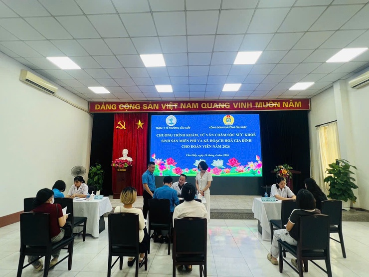 CÔNG ĐOÀN PHƯỜNG CẦU GIẤY TỔ CHỨC CHƯƠNG TRÌNH KHÁM, TƯ VẤN CHĂM SÓC SỨC KHỎE SINH SẢN MIỄN PHÍ CHO ĐOÀN VIÊN, CÔNG CHỨC, VIÊN CHỨC, NGƯỜI LAO ĐỘNG TRÊN ĐỊA BÀN PHƯỜNG NĂM 2026- Ảnh 4.