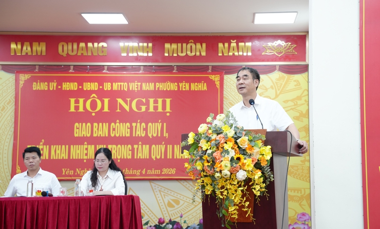 Phường Yên Nghĩa giao ban công tác quý I, triển khai nhiệm vụ trọng tâm quý II năm 2026- Ảnh 3.