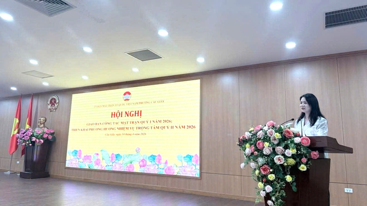 ỦY BAN MTTQ VIỆT NAM PHƯỜNG CẦU GIẤY TỔ CHỨC HỘI NGHỊ GIAO BAN CÔNG TÁC MẶT TRẬN QUÝ I, TRIỂN KHAI NHIỆM VỤ TRỌNG TÂM QUÝ II NĂM 2026- Ảnh 3.