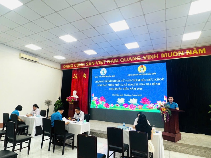 CÔNG ĐOÀN PHƯỜNG CẦU GIẤY TỔ CHỨC CHƯƠNG TRÌNH KHÁM, TƯ VẤN CHĂM SÓC SỨC KHỎE SINH SẢN MIỄN PHÍ CHO ĐOÀN VIÊN, CÔNG CHỨC, VIÊN CHỨC, NGƯỜI LAO ĐỘNG TRÊN ĐỊA BÀN PHƯỜNG NĂM 2026- Ảnh 1.