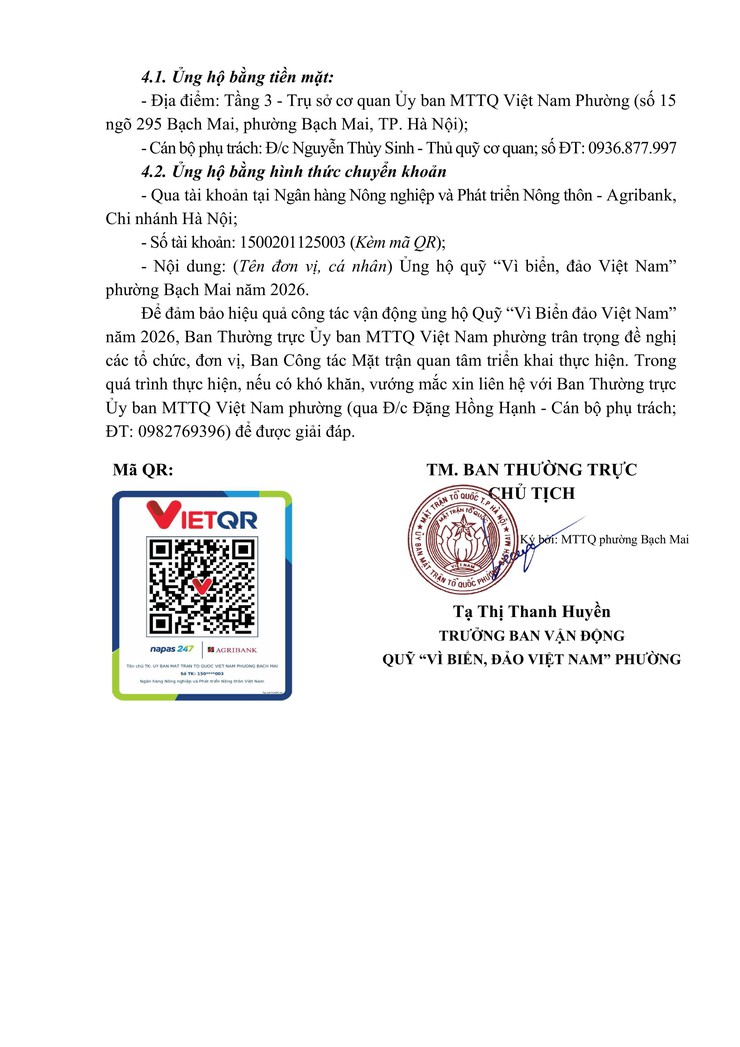 Triển khai vận động, ủng hộ Quỹ “Vì biển, đảo Việt Nam” năm 2026- Ảnh 2.