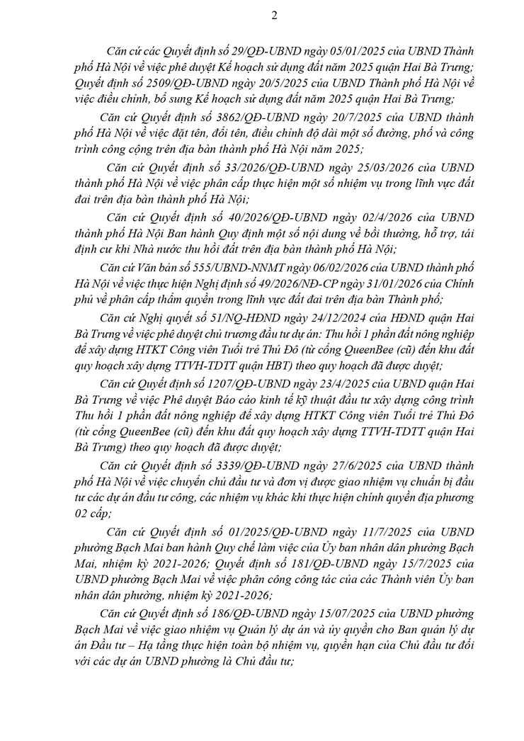 Thông báo số 62/TB-UBND ngày 06/04/2026 của UBND phường Bạch Mai- Ảnh 2.