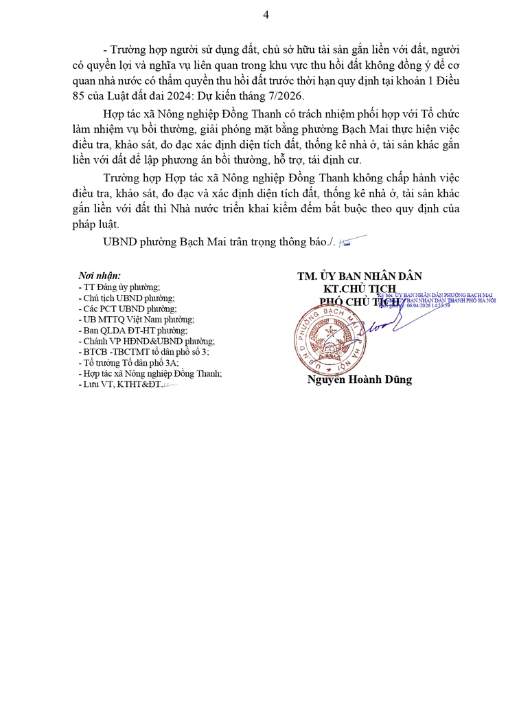 Thông báo số 62/TB-UBND ngày 06/04/2026 của UBND phường Bạch Mai- Ảnh 4.